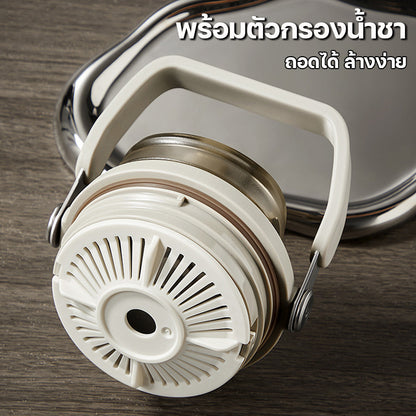 TKK แก้วน้ำเก็บความเย็น 700ml สำหรับใส่กาแฟ สแตนเลส 316 เคลือบเซรามิค พร้อมหลอดดูดและยกดื่ม  2in1 (Copy)