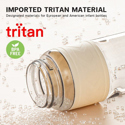 TKK ขวดน้ำ 1000ml พร้อมหลอดดูด ยกดื่ม 2in1 วัสดุ tritan bpa free ความจุใหญ่ พกพาง่าย คว่ำได้กันรั่ว