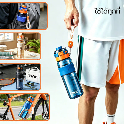 TKK ขวดน้ำเด็ก 750ml พ่นละอองคลายร้อน ดื่มได้ 2 แบบ Tritan BPA Free เหมาะไปโรงเรียน กีฬา กลางแจ้ง