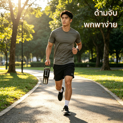 TKK 4002 แก้วไทเทเนียมแท้ 700ml น้ำหนักเบา ไม่ดูดกลิ่น เก็บร้อนเย็น พร้อมหลอด 2in1 Titanium Water Bottle