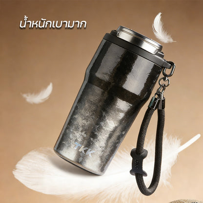 TKK แก้วไทเทเนียมแท้ 630ml Ti บริสุทธิ์ 99.9% กระติกน้ำเก็บเย็น เพื่อสุขภาพ สำหรับ แกแฟ เครื่องดื่ม