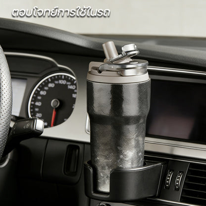 TKK แก้วไทเทเนียมแท้ 630ml Ti บริสุทธิ์ 99.9% กระติกน้ำเก็บเย็น เพื่อสุขภาพ สำหรับ แกแฟ เครื่องดื่ม