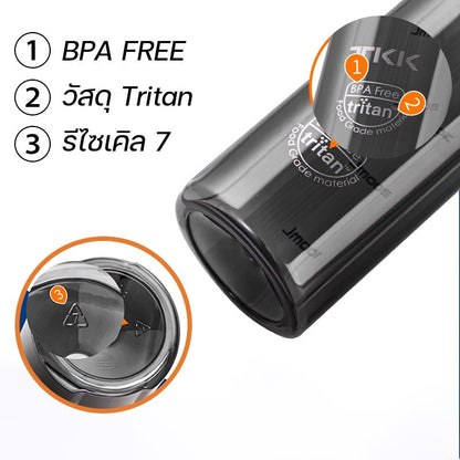TKK ขวดน้ำ พลาสติก Tritan BPA FREE ขนาด 400ml และ 500ml เบา พกพาง่าย รุ่นยกดื่ม สำหรับเด็กและผู้ใหญ่