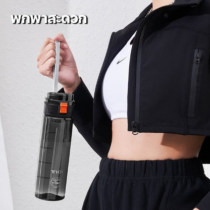 TKK ขวดน้ำ พลาสติก Tritan BPA FREE ขนาด 400ml และ 500ml เบา พกพาง่าย รุ่นยกดื่ม สำหรับเด็กและผู้ใหญ่