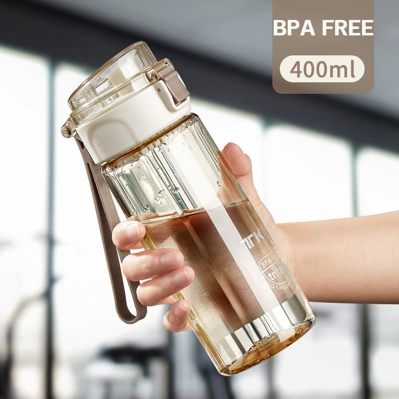 TKK ขวดน้ำ พลาสติก Tritan BPA FREE ขนาด 400ml และ 500ml เบา พกพาง่าย รุ่นยกดื่ม สำหรับเด็กและผู้ใหญ่