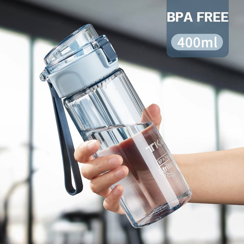 TKK ขวดน้ำ พลาสติก Tritan BPA FREE ขนาด 400ml และ 500ml เบา พกพาง่าย รุ่นยกดื่ม สำหรับเด็กและผู้ใหญ่