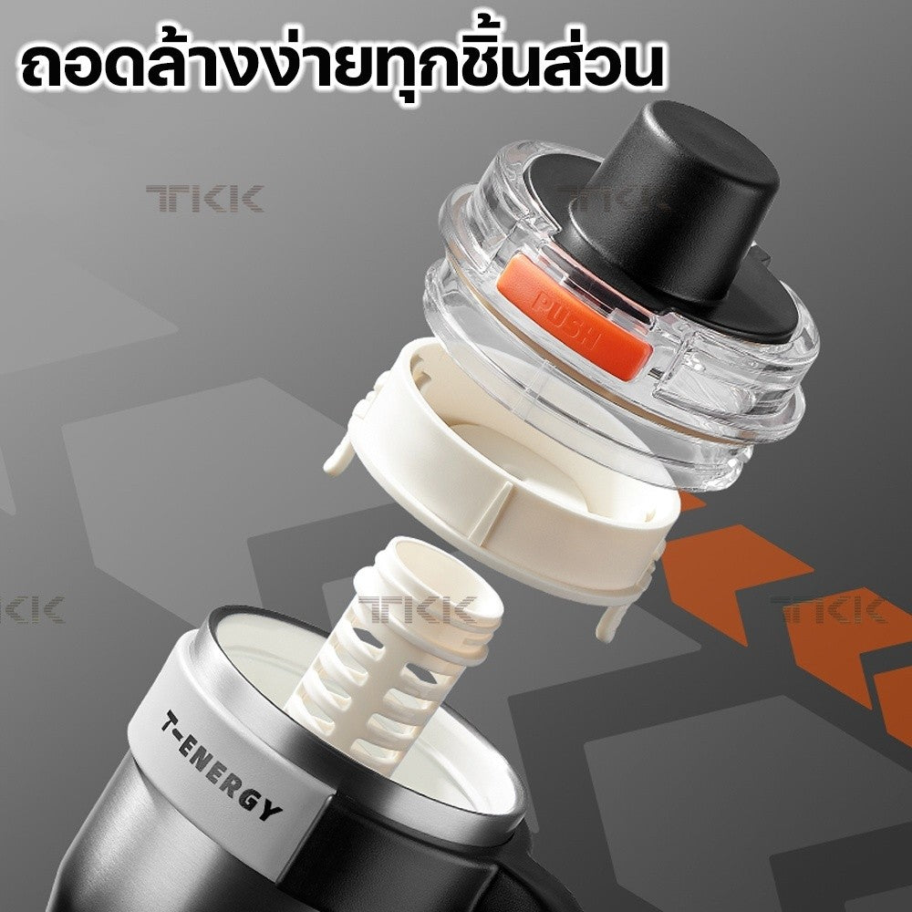 TKK แก้วเก็บความเย็น 1200ml สแตนเลส 316 เคลือบเซรามิก แก้วกาแฟปากกว้าง ล้างง่าย เก็บร้อนเก็บเย็น