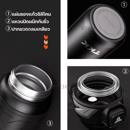 TKK กระติกน้ำเก็บความเย็น 700ml สแตนเลส 316 หลอดดูด ยดื่ม 2in1 กันรั่ว พกพาง่าย สำหรับออกกำลังกาย