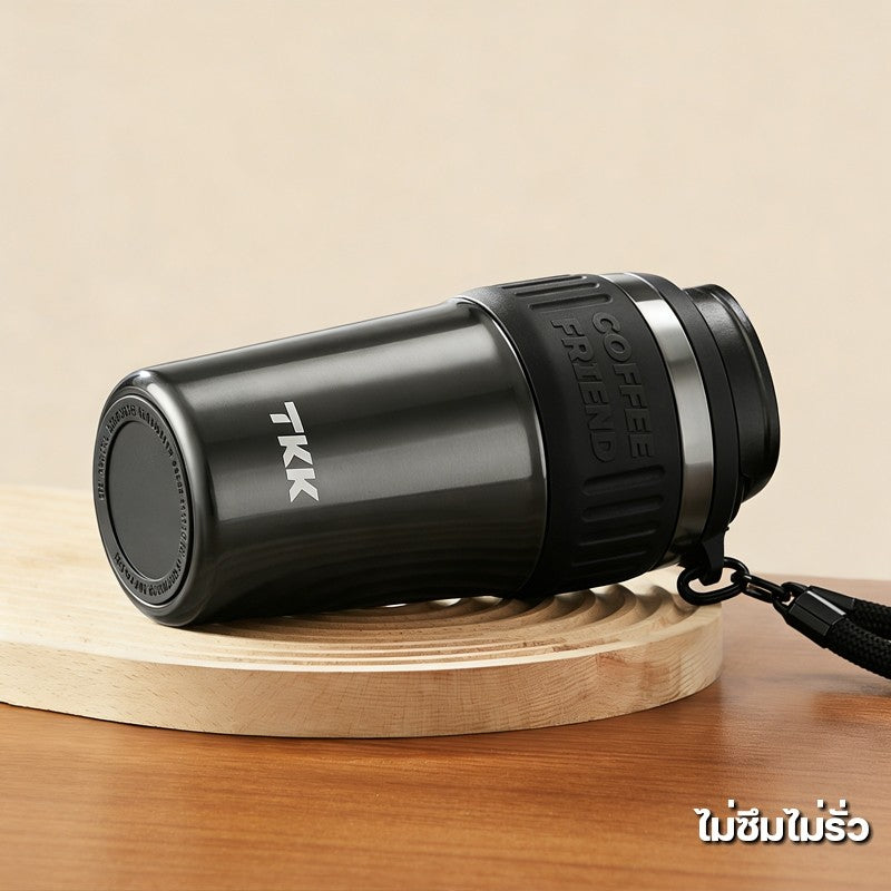 แก้วสเตนเลสเก็บอุณหภูมิ TKK2023 ขนาด 630 มล. เคลือบเซรามิก พร้อมฝาปิดสองรูปแบบ