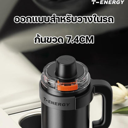 TKK แก้วเก็บความเย็น 1200ml สแตนเลส 316 เคลือบเซรามิก แก้วกาแฟปากกว้าง ล้างง่าย เก็บร้อนเก็บเย็น
