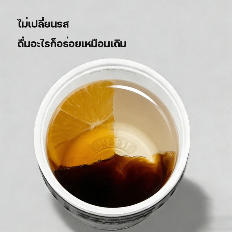 แก้วสเตนเลสเก็บอุณหภูมิ TKK2023 ขนาด 630 มล. เคลือบเซรามิก พร้อมฝาปิดสองรูปแบบ