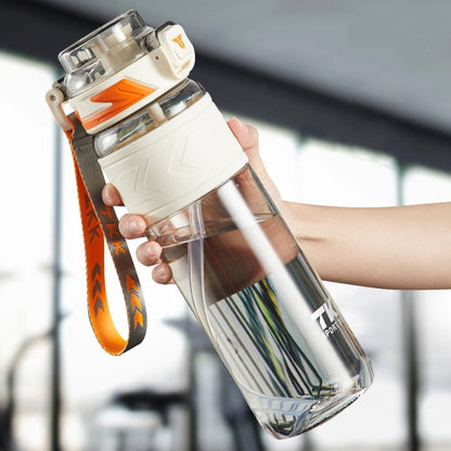 TKK ขวดน้ำ 1000ml พร้อมหลอดดูด ยกดื่ม 2in1 วัสดุ tritan bpa free ความจุใหญ่ พกพาง่าย คว่ำได้กันรั่ว