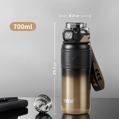TKK กระติกน้ำเก็บความเย็น 700ml สแตนเลส 316 หลอดดูด ยดื่ม 2in1 กันรั่ว พกพาง่าย สำหรับออกกำลังกาย