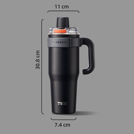 TKK แก้วเก็บความเย็น 1200ml สแตนเลส 316 เคลือบเซรามิก แก้วกาแฟปากกว้าง ล้างง่าย เก็บร้อนเก็บเย็น